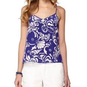 NWT Lilly Pulitzer silk tank in blue ocean, XS $110 G50